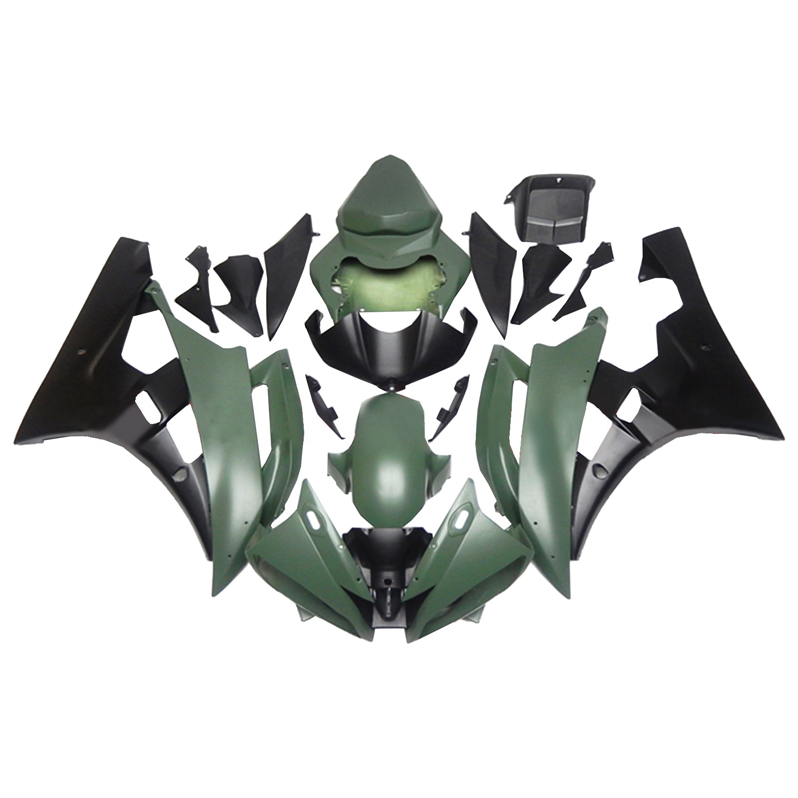 2006-2007 Yamaha Yzf 600 R6 Kit de carénage de camers de carrosserie en plastique Abs