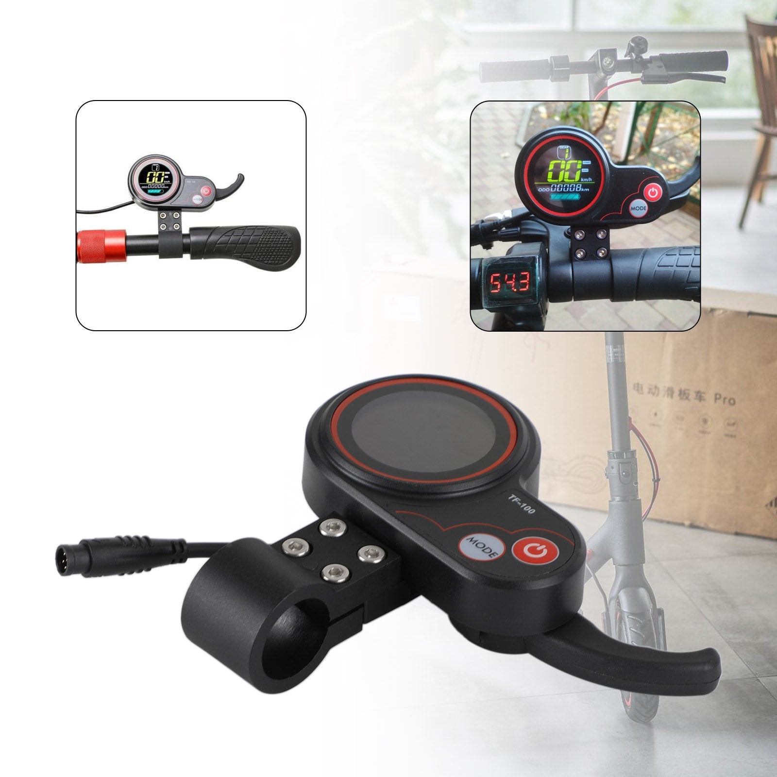 Elektrische scooter TF-100 48V 20A Display snelheidsmeter Geschikt voor Kugoo m4/M4 Pro