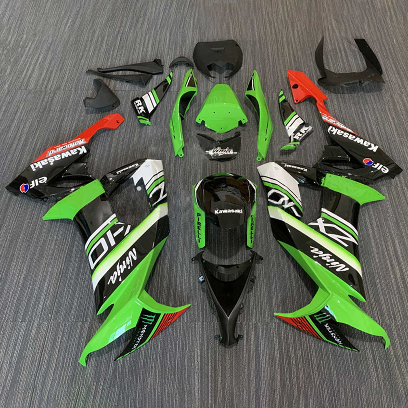 2008-2010 Kawasaki ZX10R vstrekovanie kapotážnej súpravy Bodywork plast#141