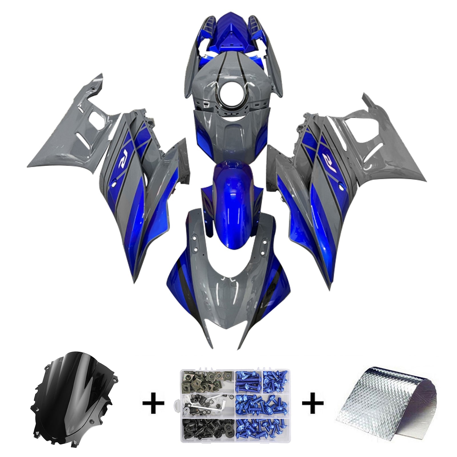 2019-2021 Yamaha YZF-R3 R25 Kit de carénage Kit de carrosserie en plastique Abs
