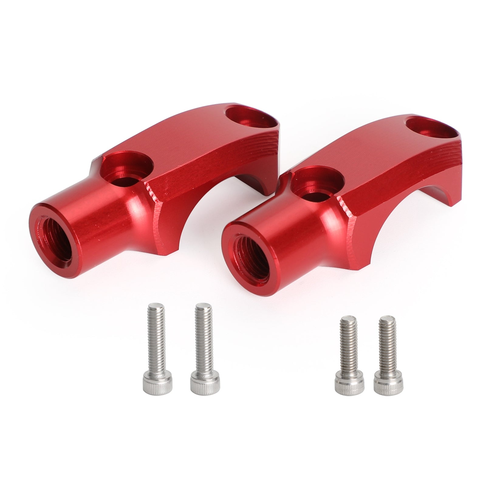 CNC-aluminium 7/8" 22 mm främre huvudcylinderklämma 10 mm spegelmonteringsadapter generisk