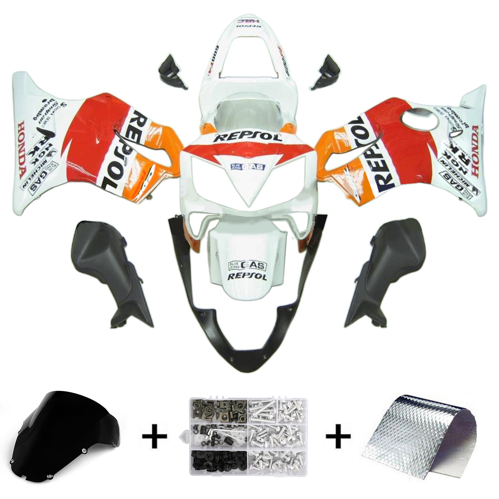 2001-2003 Honda CBR600 F4I vstrekovanie kapotáže KODETWORT PLASTNÁ ABS #106