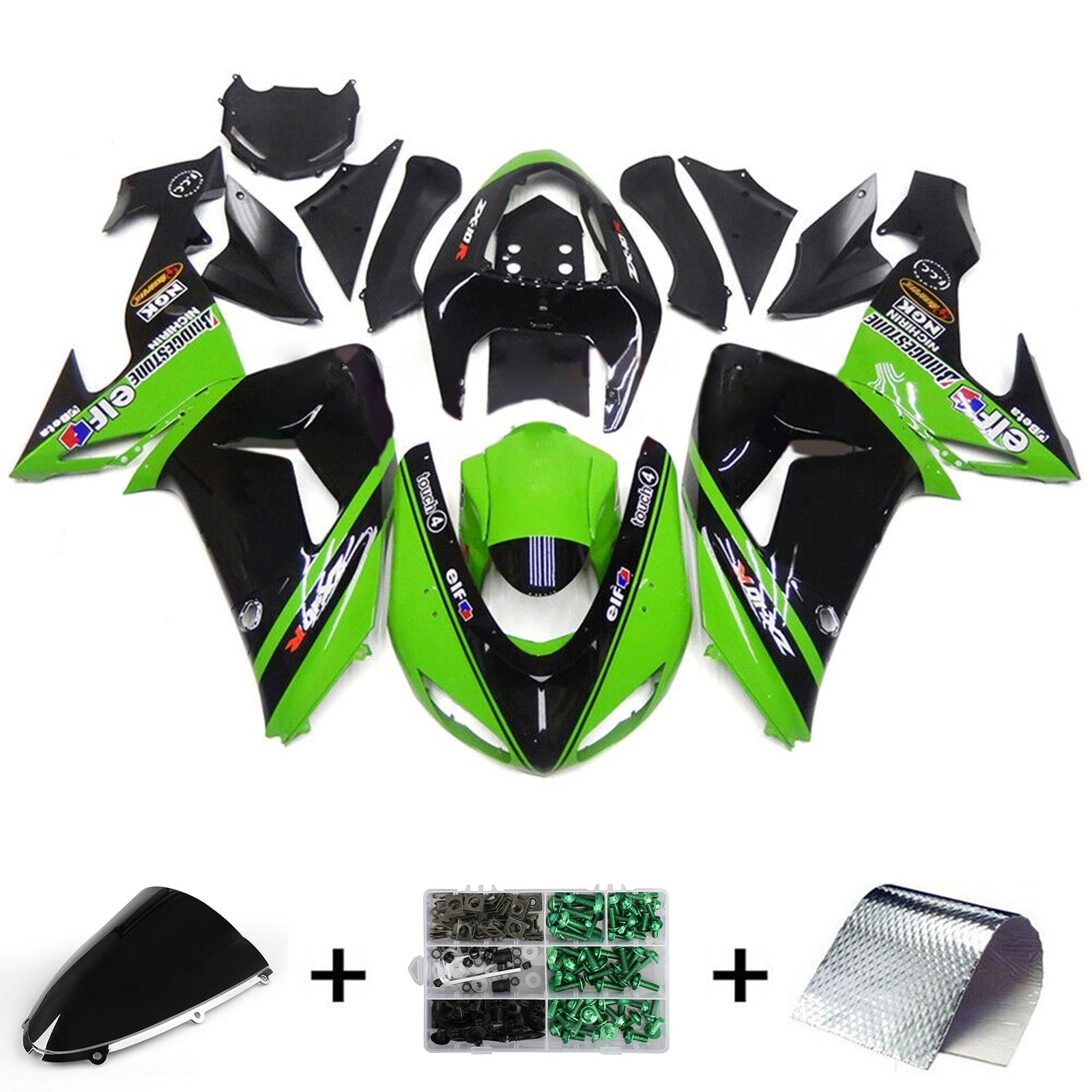 2006-2007 Kawasaki ZX10R Fairing Kit Bodywork plast Abs