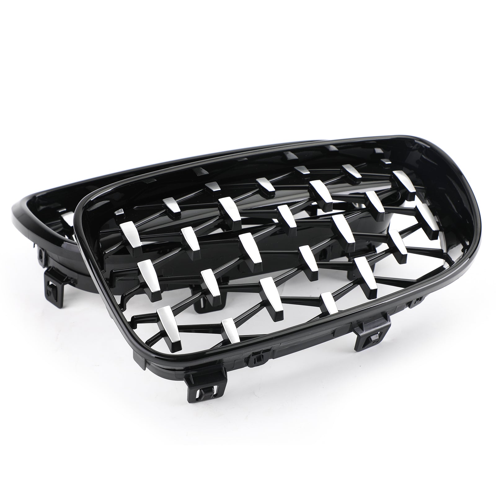 Frontgrille geschikt voor BMW 1-serie E81 E87 E82 E88 128i 135i 2008-2012 Zwart & Chrome Generiek