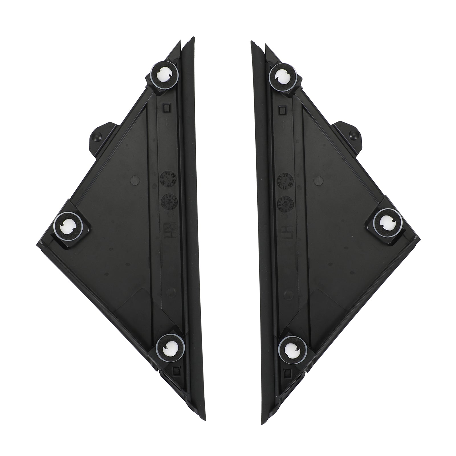 Negro brillante izquierda & Molduras de cubierta de bandera para espejo retrovisor derecho para Fiat 500 2012-2017 (genérico)