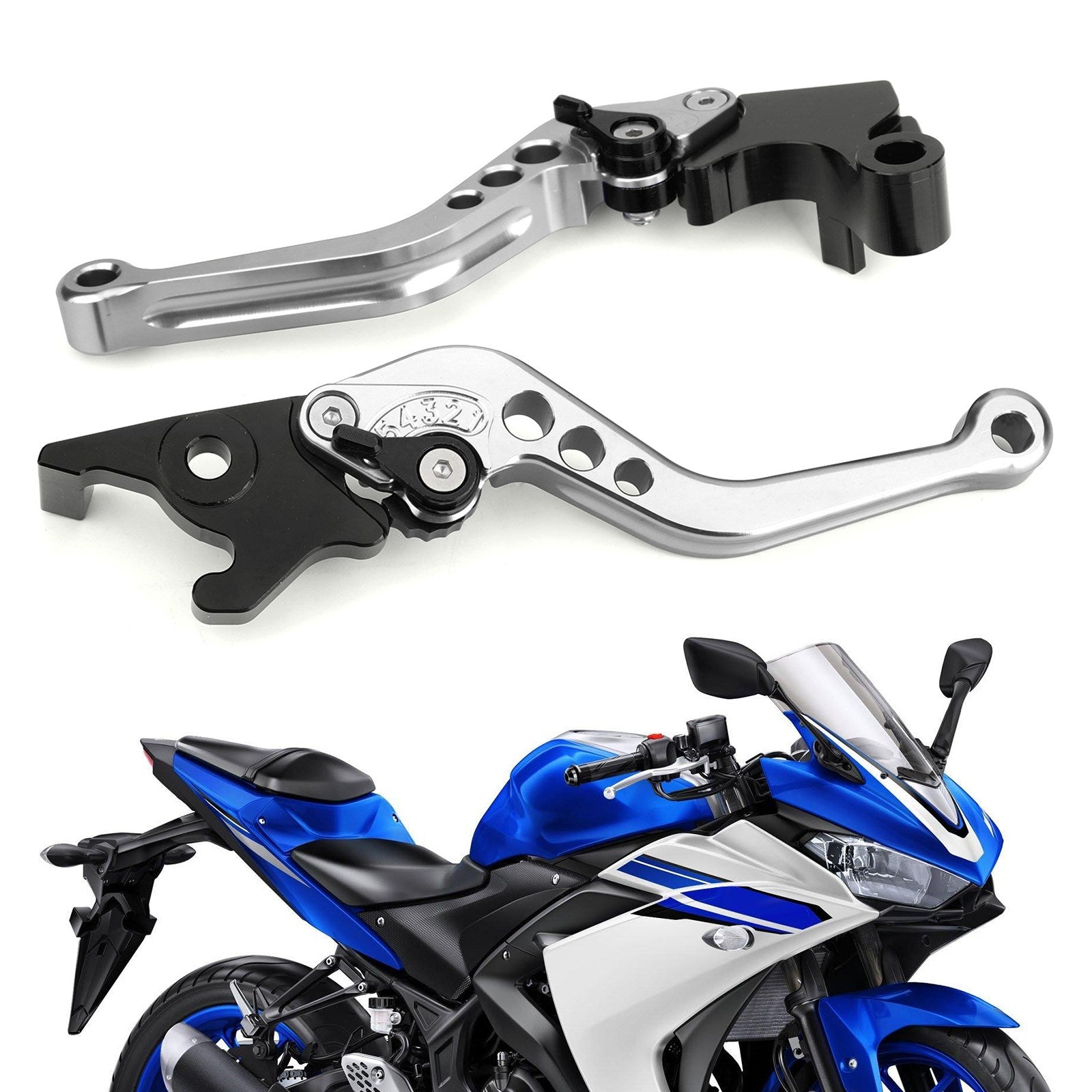 Leviers d'embrayage de frein pour yamaha yzf R3 R25 MT 25 2015-2017 Silver générique