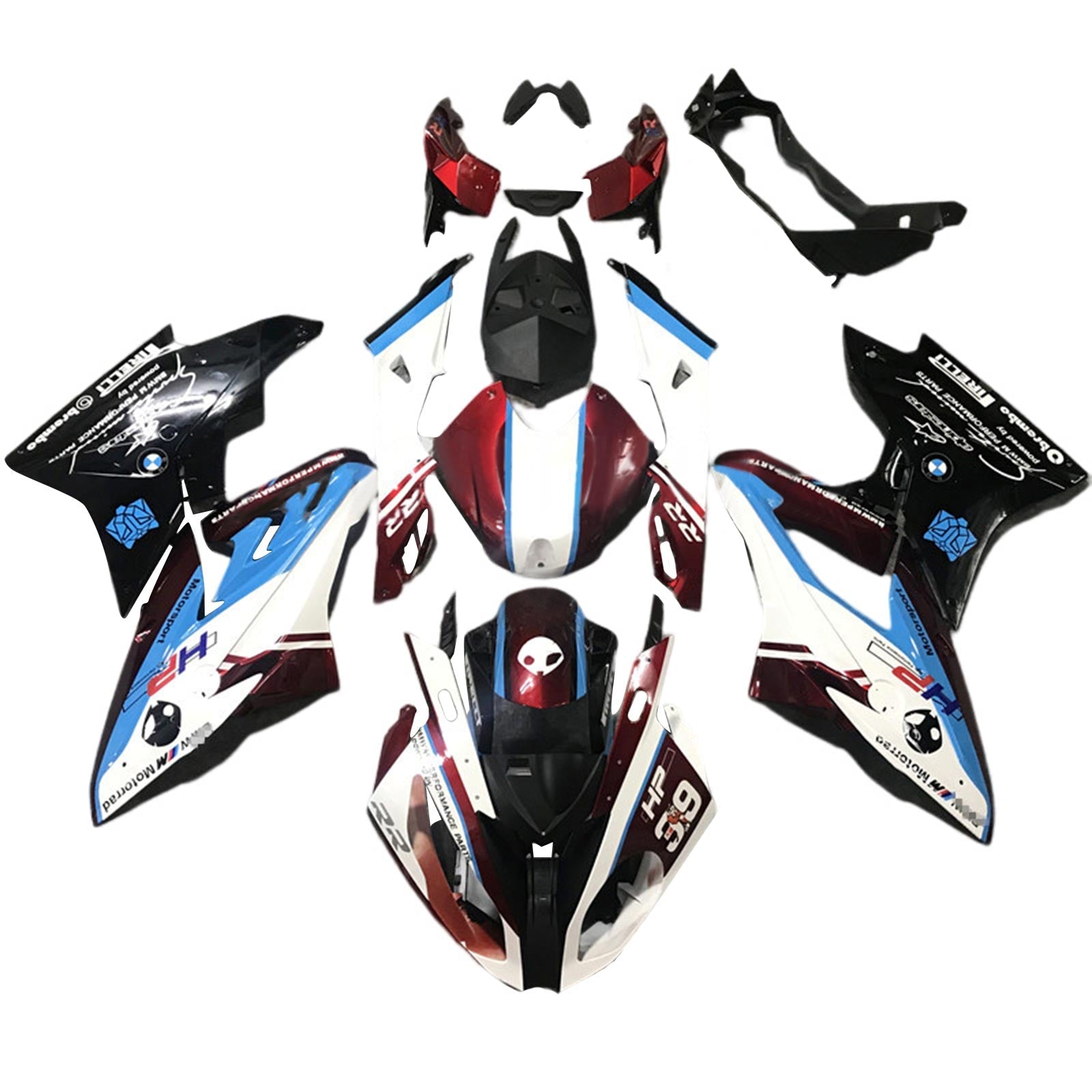 2017-2018 BMW S1000RR Kit Carénage Carrosserie Plastique ABS