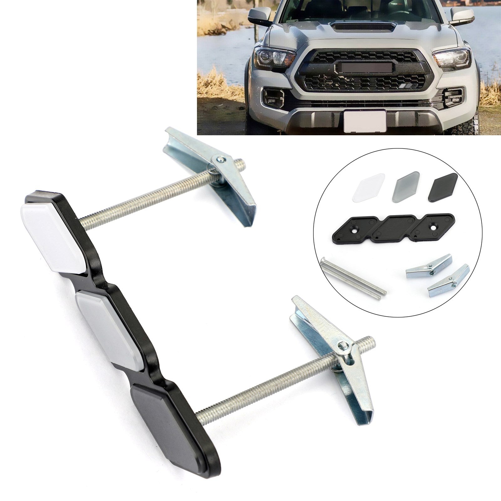 Tri-Color 3 Grille Badge Emblem för Toyota Tacoma 4Runner Tundra Rav4 Highlander Generic