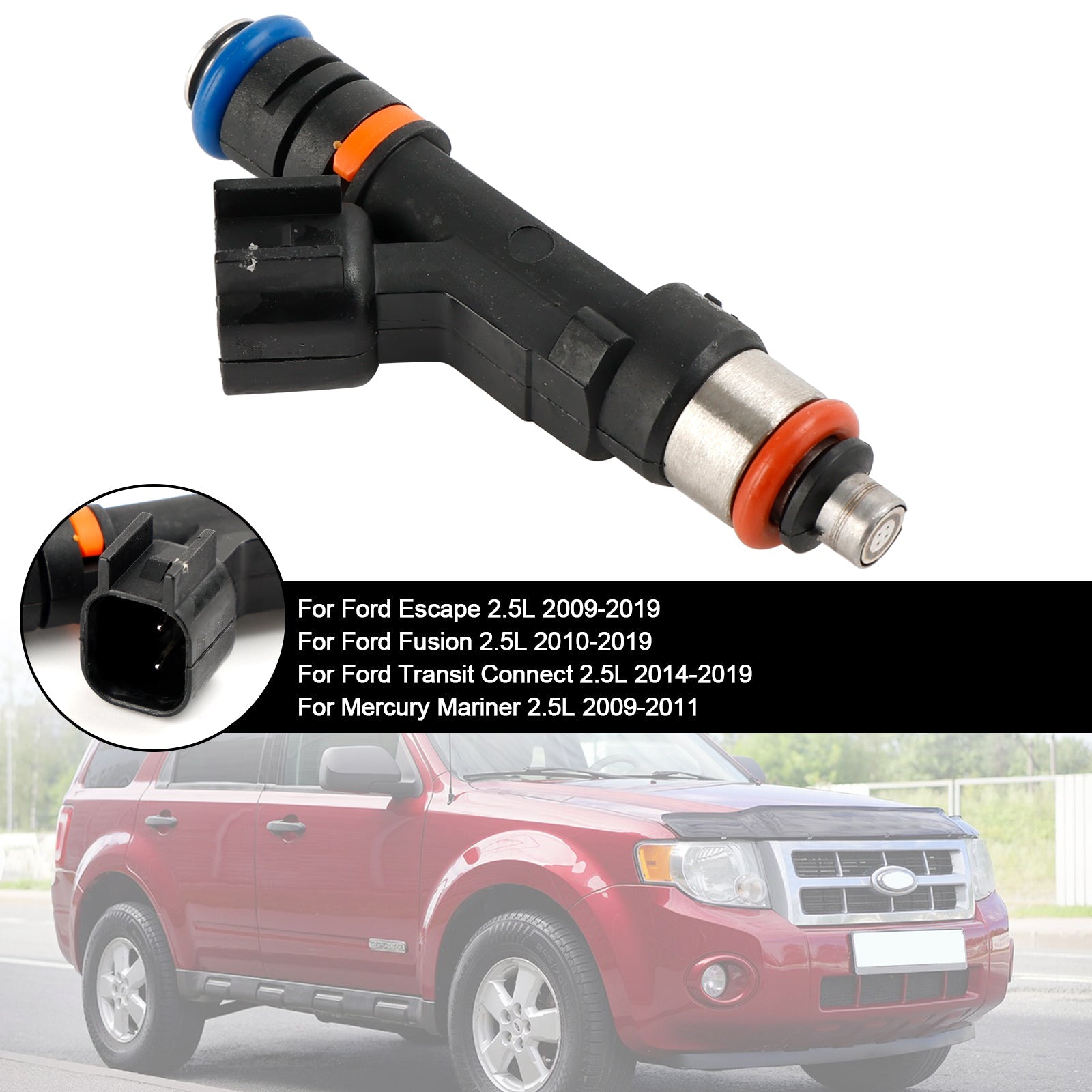 1PCS Brandstofinjector 0280158162 Fit Ford Escape Fusion Fit Mercury Mariner 2.5 l4