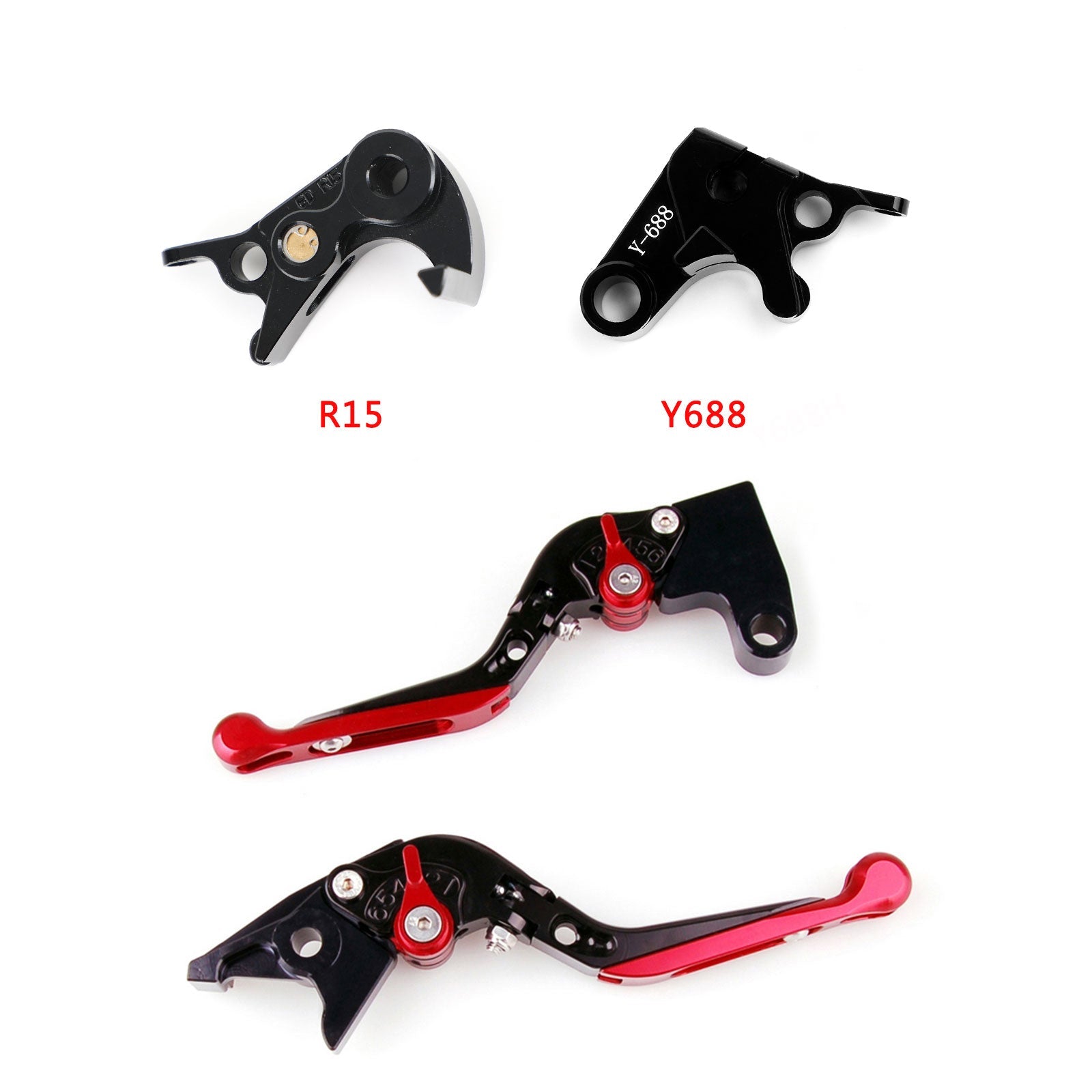 Justerbar kopplingsbromsspak för Yamaha YZF R1/R1M/R1S 15-2021 YZF R6 17-2020 Generisk