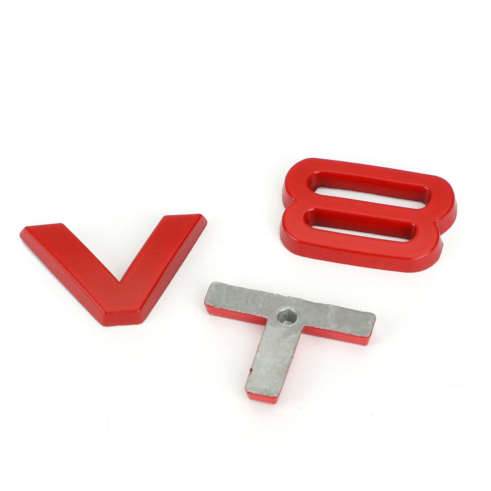 V8T Embleem Badge Fit Voor AUDI A1 A3 A4 A5 A6 A7 Q3 Q5 Q7 S6 S7 S8 S4 SQ5 Rood Generieke