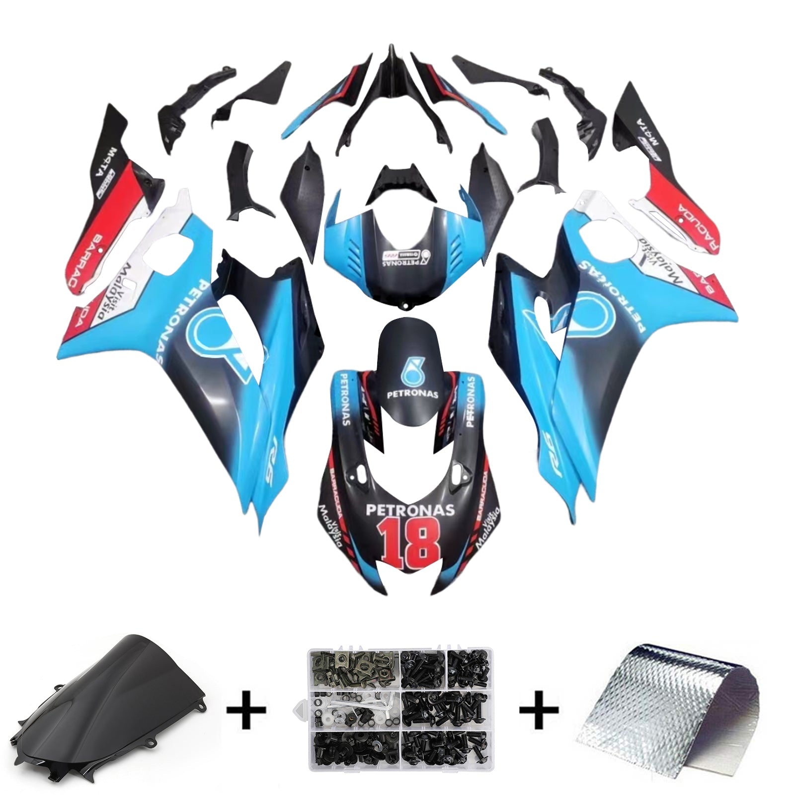 Kit de carénage Yamaha YZF-R6 2017-2022, carrosserie en plastique ABS