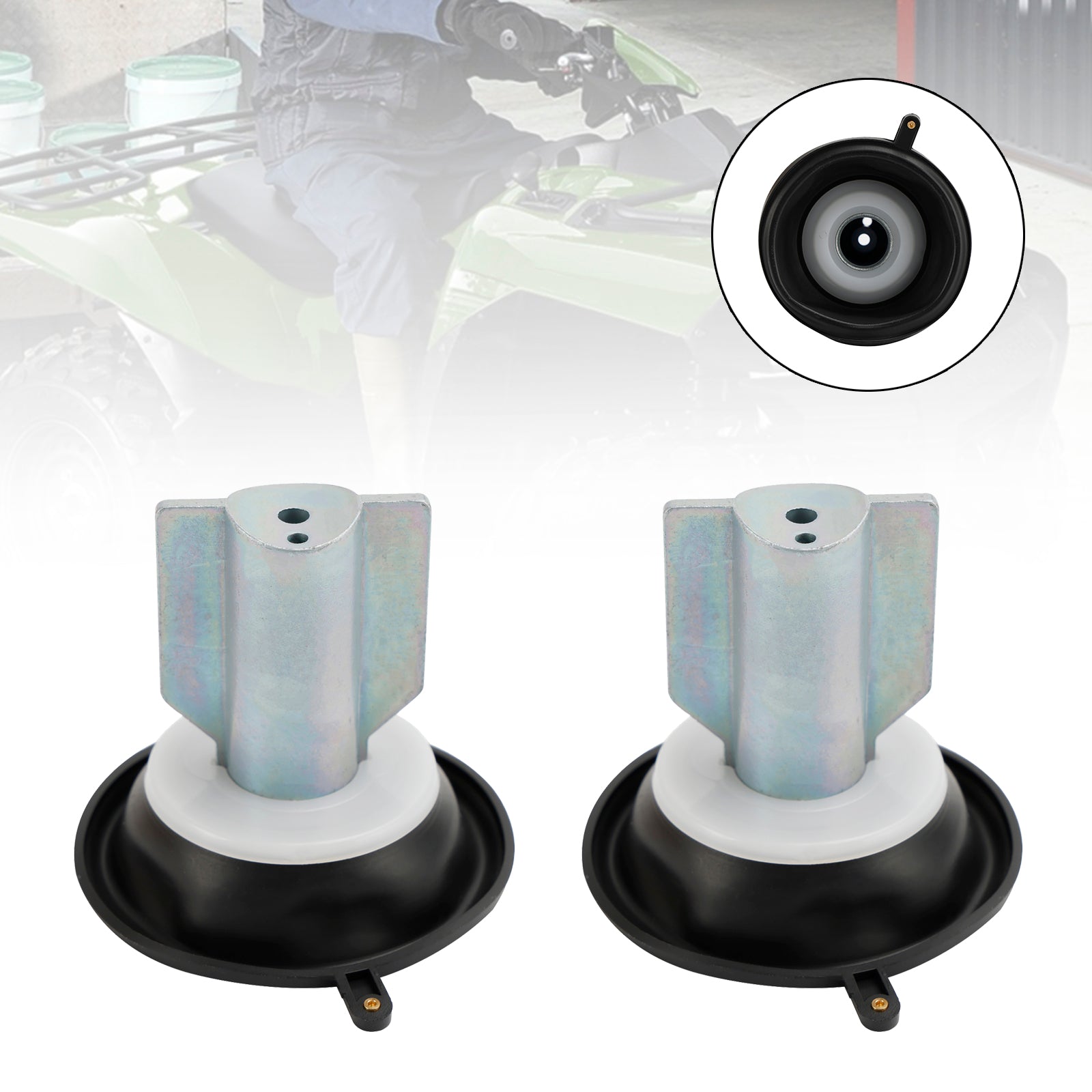 2 diaphragmes de piston de carburateur adaptés à Kawasaki PRAIRIE 700 KVF650 KVF700