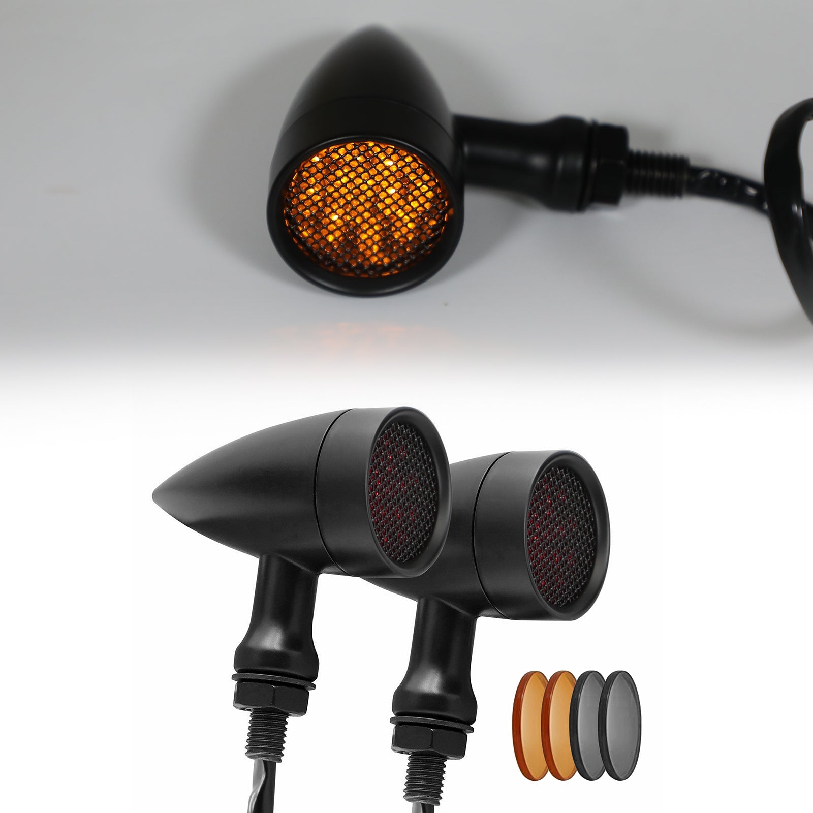 M10 Universal motocicleta LED luz de señal de giro indicadores lámpara intermitente genérica