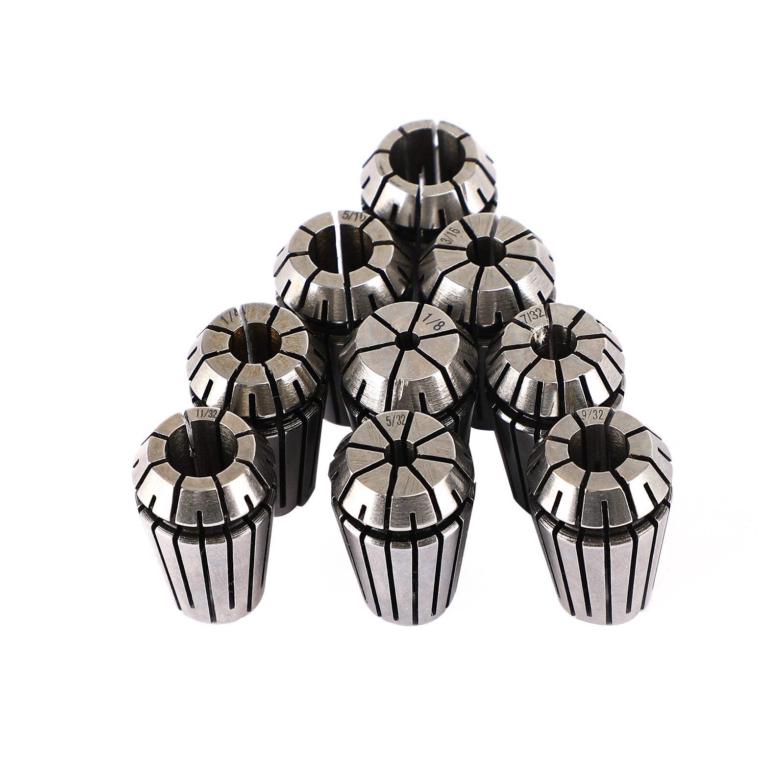 9pcs ER16 Spring Collet Set pour CNC Milling Tool Tool Graving Machine Steel