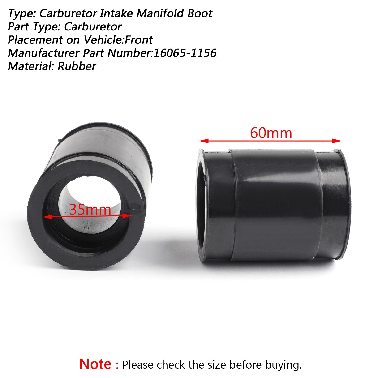 1988-1995 Kawasaki Ninja EX250 ZZR250 GPX250R INTAGE Förgasare Boot 2 PCSgeneric