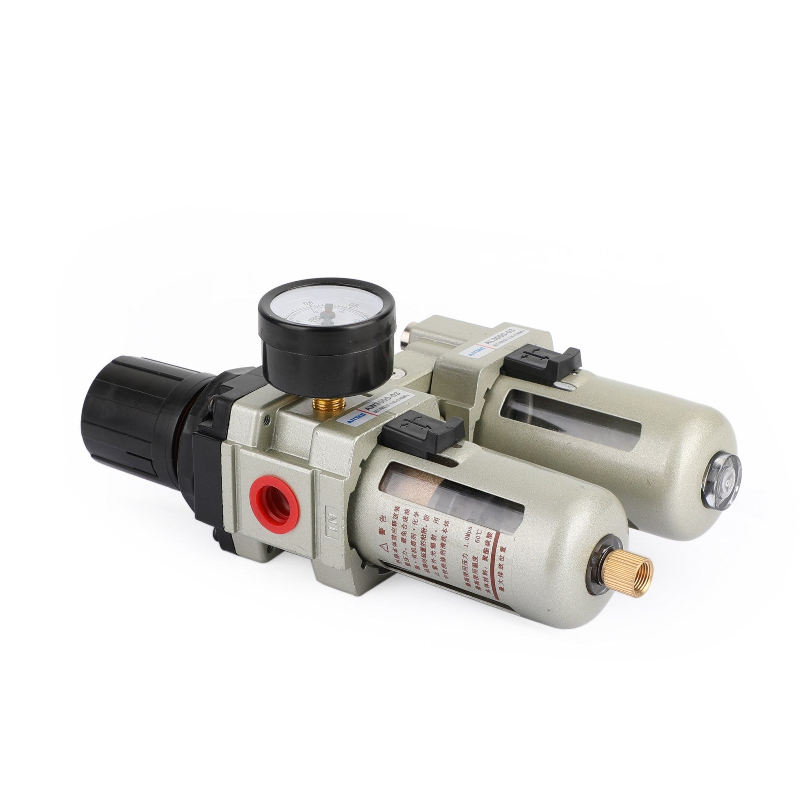 3/8" Filtre à air pour compresseur, séparateur d'huile et d'eau, outils de piège avec manomètre régulateur