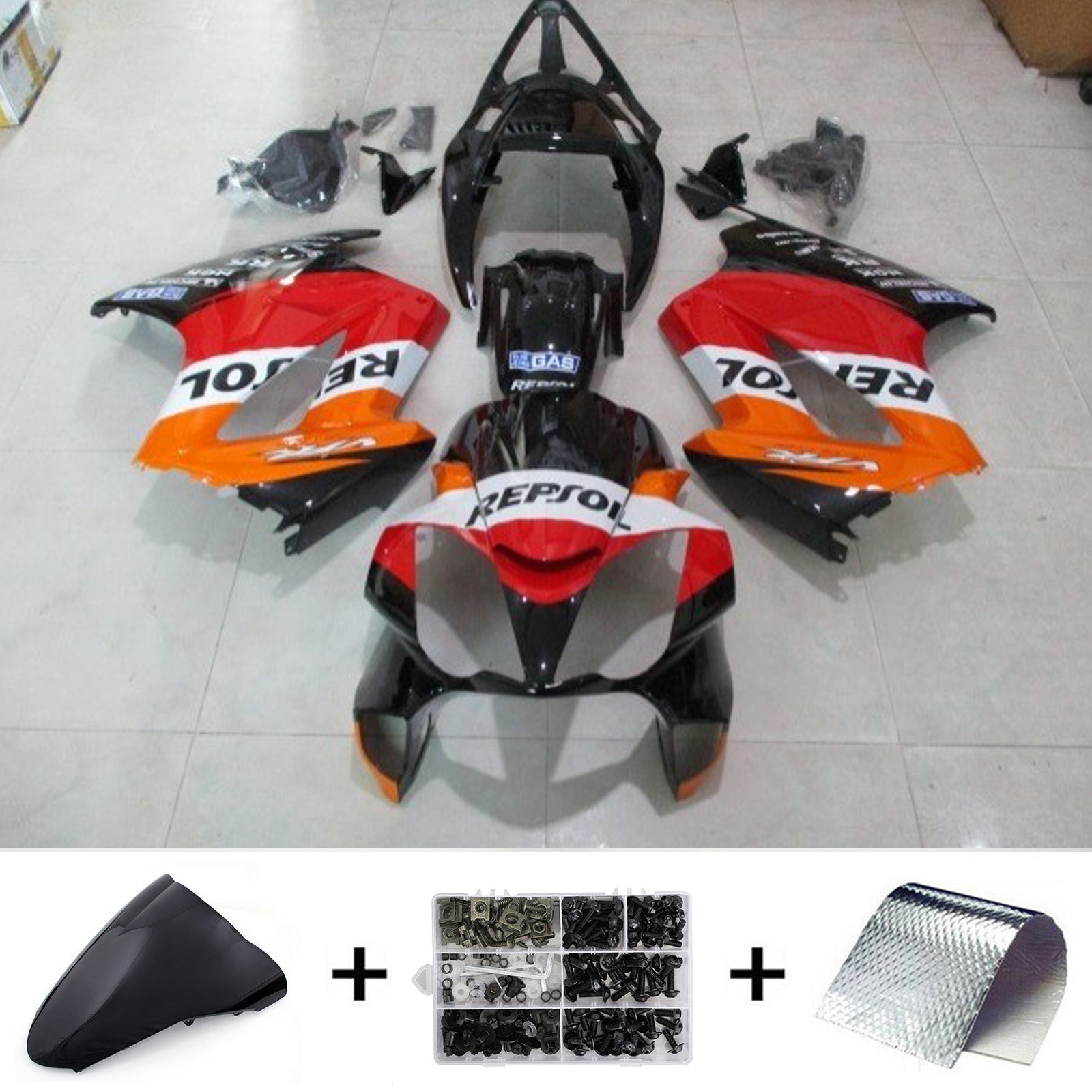 2002-2012 Honda VFR800 vstrekovanie ABS plastový kapotáž #19