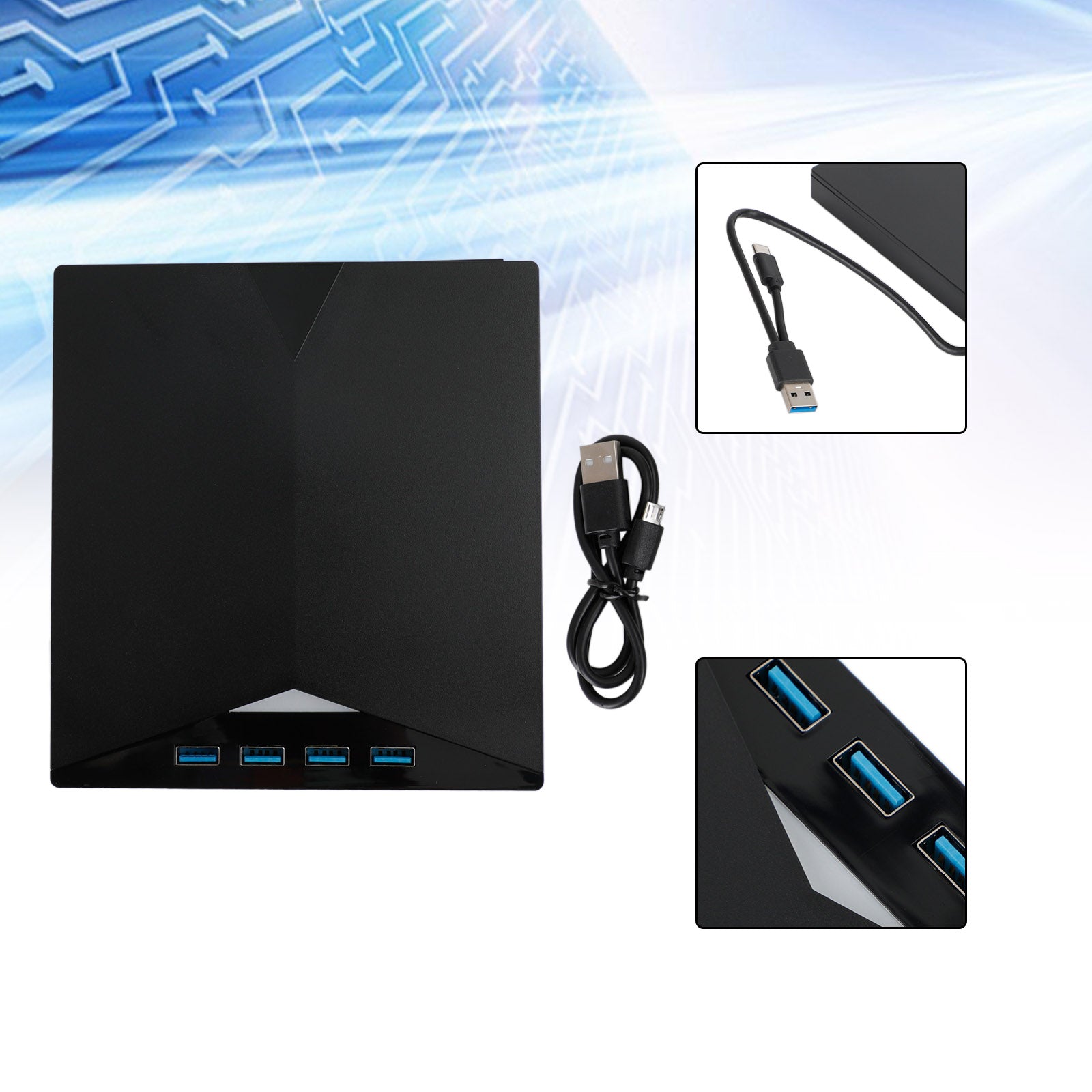 USB Type-C 7 i 1 Extern Ray Disc Writer Reader BD CD DVD Drive USB 3.0 Extern CD/DVD-enhet för Laptop 7 i 1 USB 3.0 DVD-spelare bärbar brännare Extern DVD-enhet
