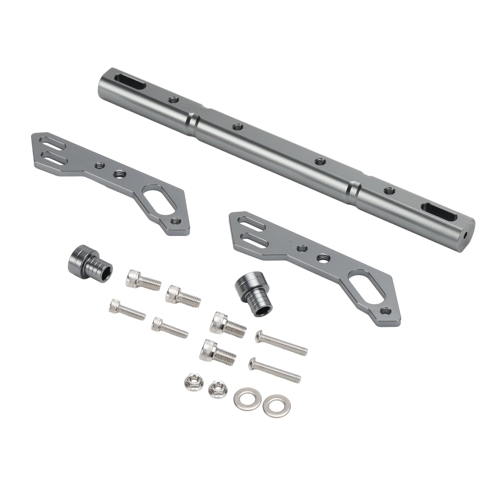 Aluminium stuurbalanshendelaccessoires Cnc-dwarsstang voor motorfiets zilver