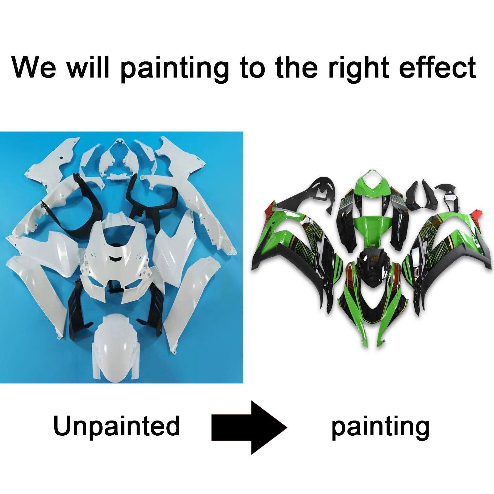 2021-2024 Kawasaki ZX-10R ZX10R Amotopart Injeksjon Fairing Kit Bodywork ABS #101