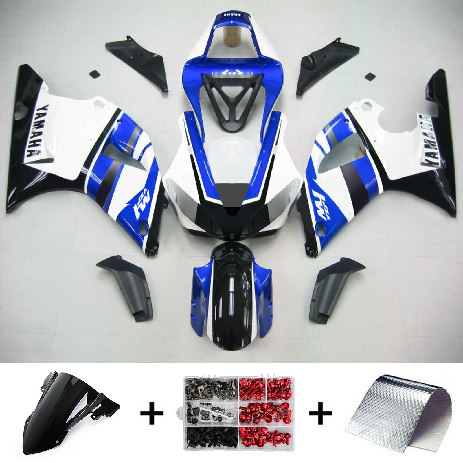 2000-2001 Yamaha YZF 1000 R1 Injeksjon Fairing Kit Bodywork Plastic ABS #105