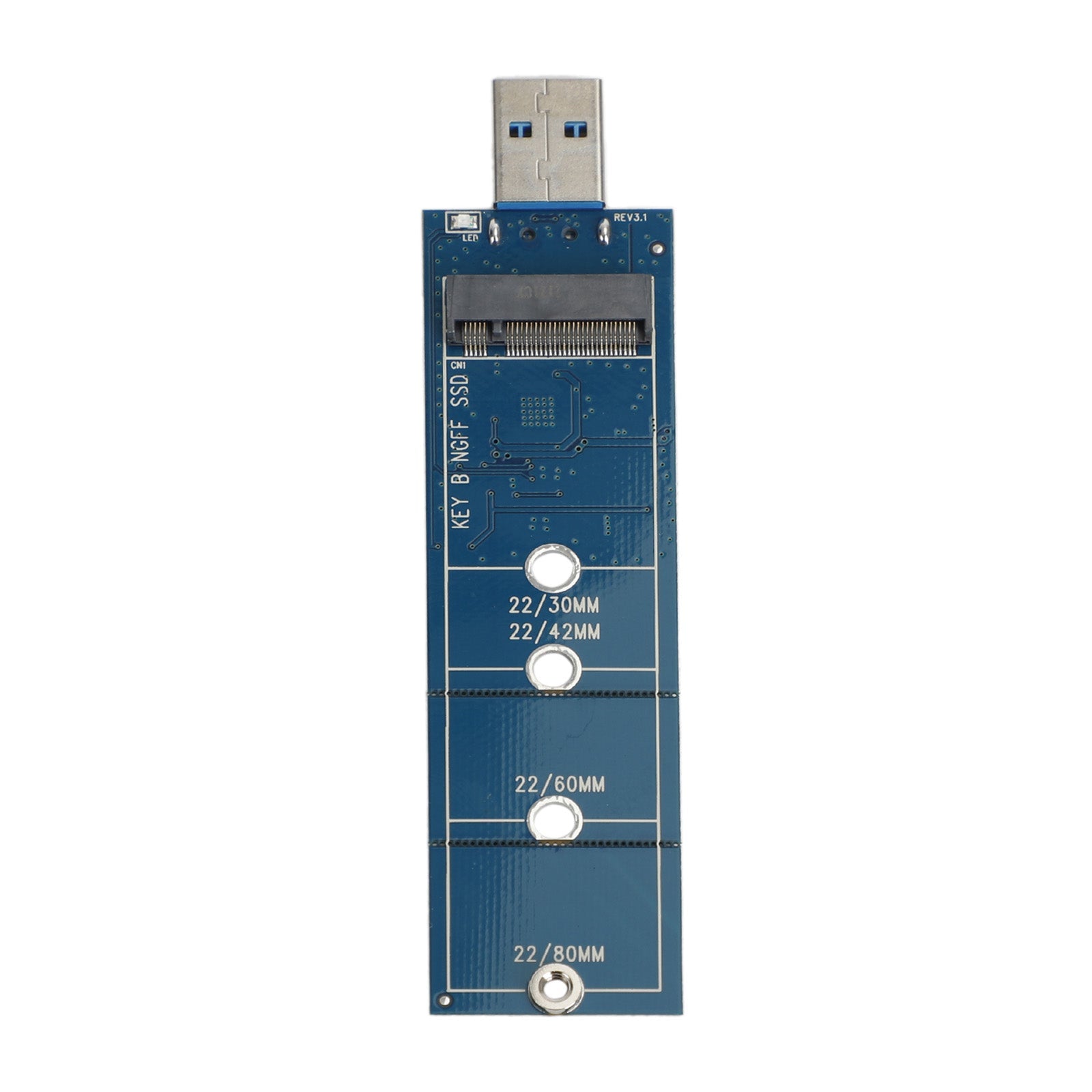 Adaptador M.2 a USB Adaptador SSD de protocolo SATA M.2 con llave B para 2230 2242 2260 2280