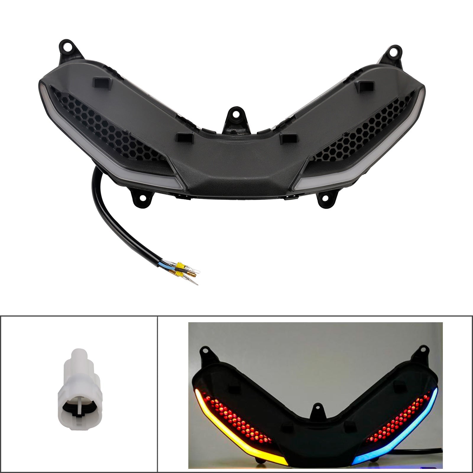 Protector de faro delantero, parrilla, luz de señal Led para Yamaha Y15Zr