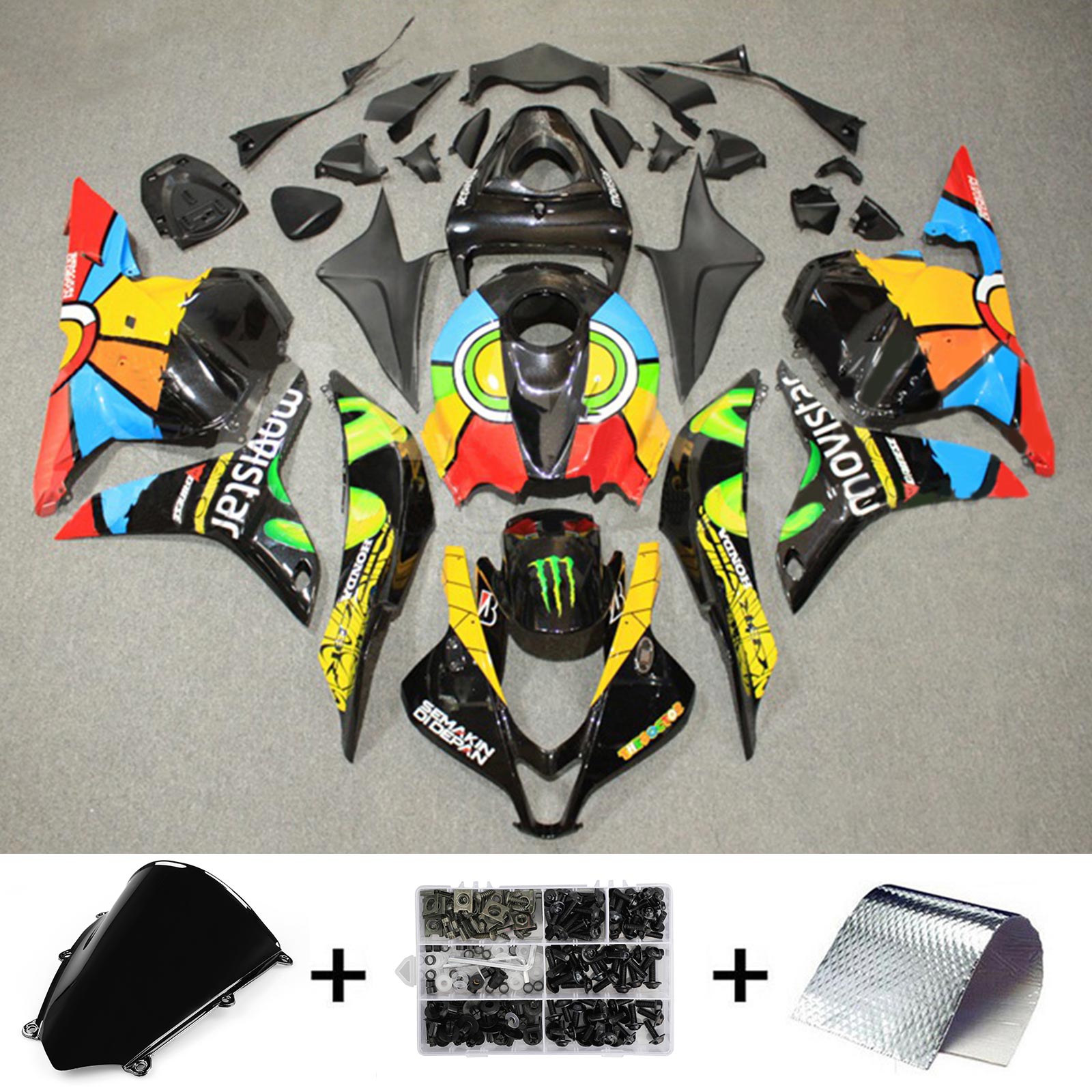 2009-2012 Honda CBR600RR F5 Kit de carénage carrosserie plastique ABS