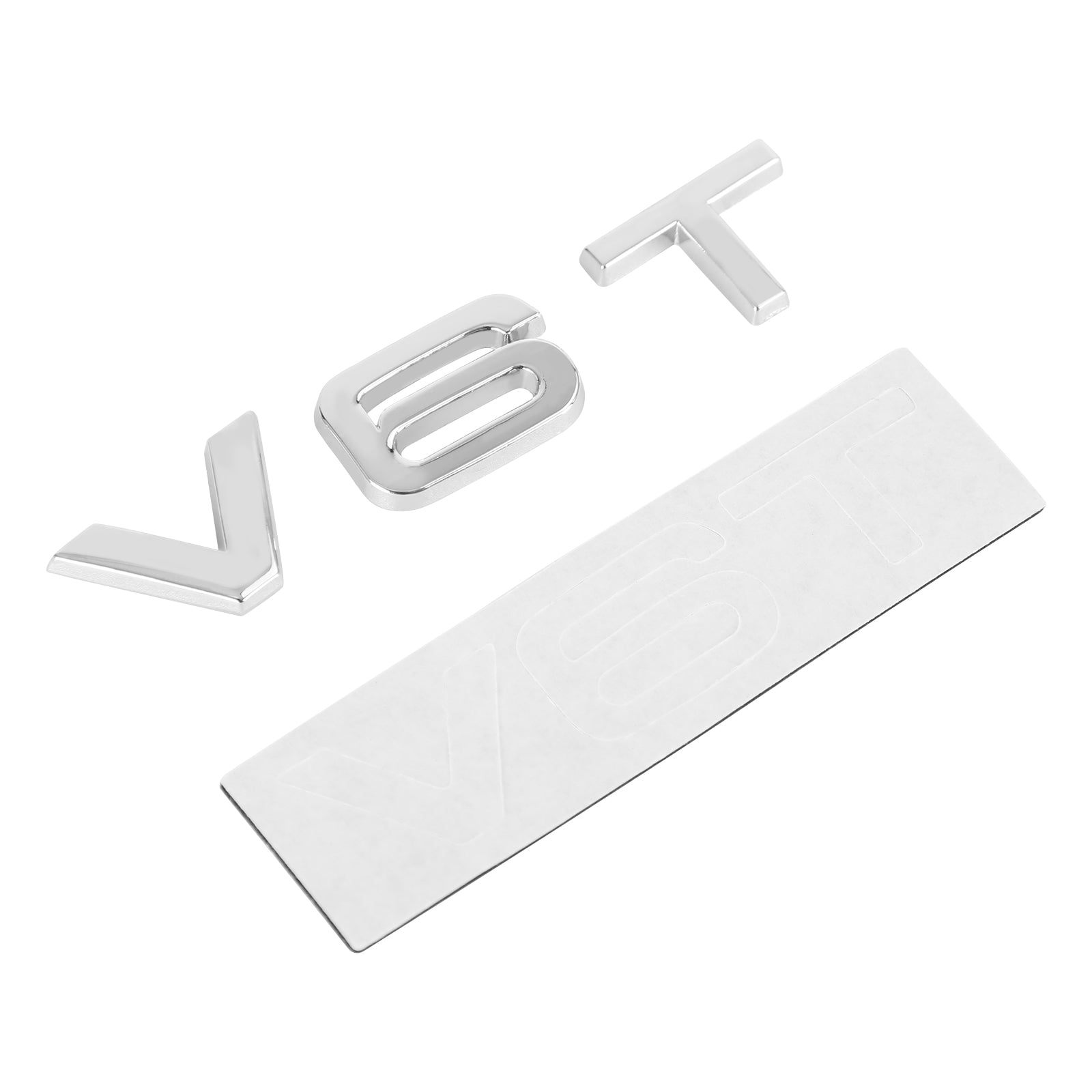 Insignia emblema V6T compatible con AUDI A1 A3 A4 A5 A6 A7 Q3 Q5 Q7 S6 S7 S8 S4 SQ5 cromado