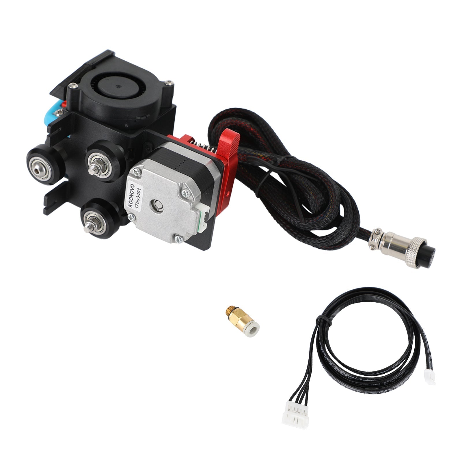 3D-skriver MK8 DIREKT DRIVE PULLEY TURBO FAN-ekstruder for CR-10 Ender3 12V/24V