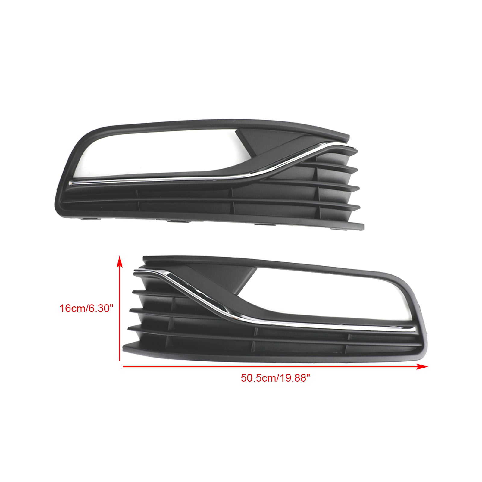 Pair Front Bumper Fog Light Cover Grill Grille fit VW Polo 6R 2014 2015 2016 2017 Car Accessorie