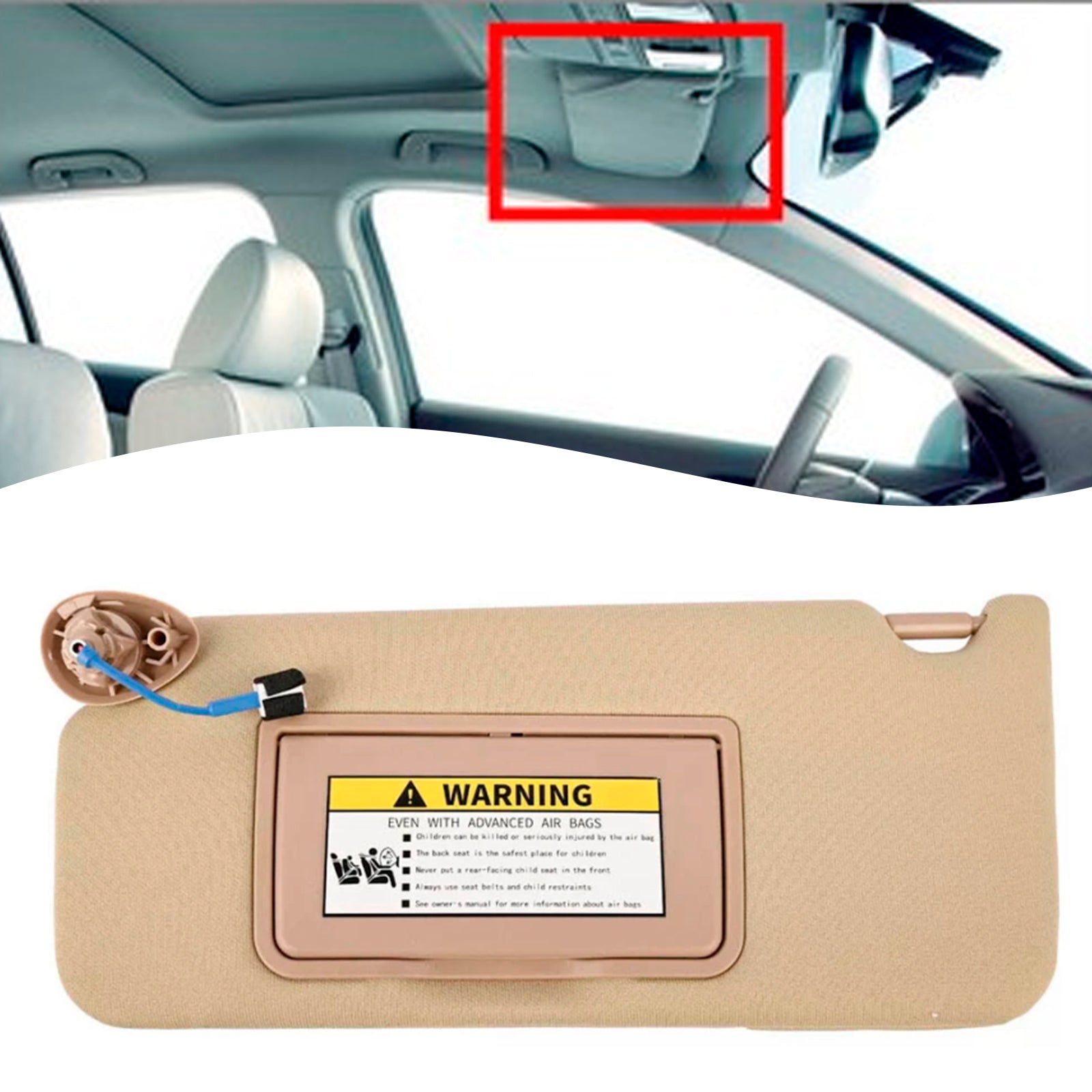 2008-2017 Honda Accord beige zonneklep links bestuurderszijde 83280TA5A51ZA