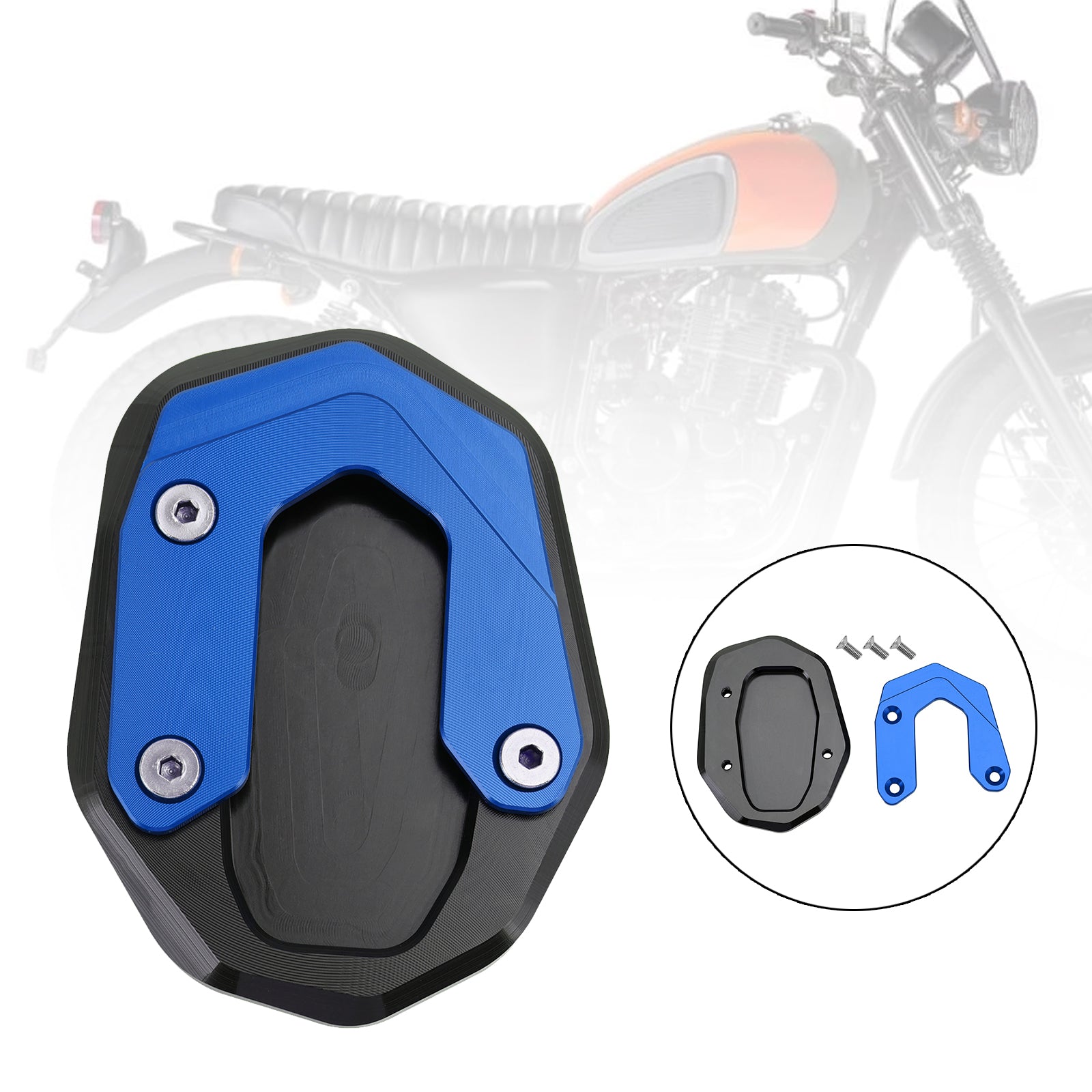 Coussin de plaque d'agrandissement de béquille adapté à Ducati Scrambler 400/800/1100 2015 – 2020