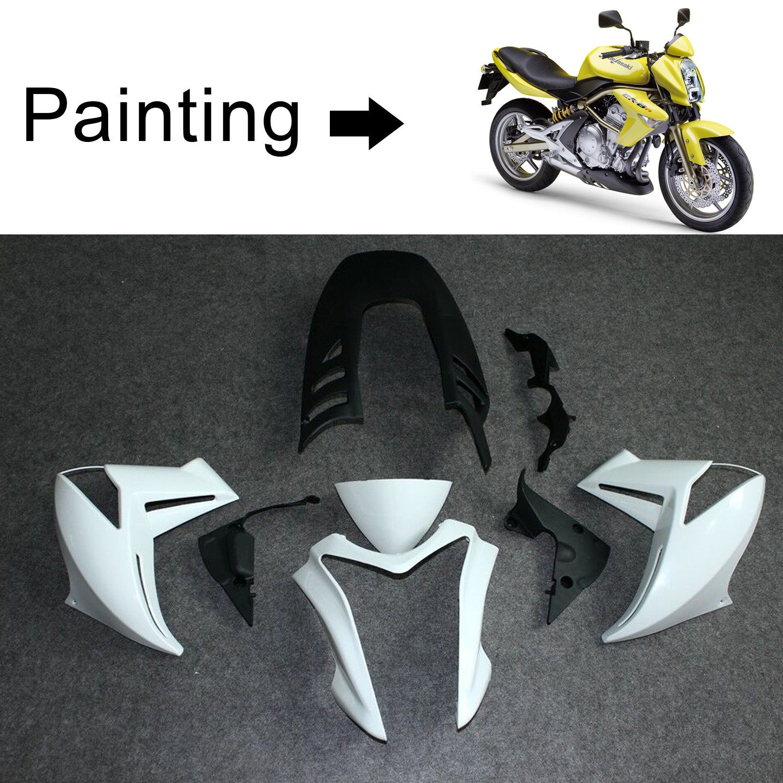 2009-2011 Kawasaki ER-6N ER6N Injection Fairing Kit Bodywork