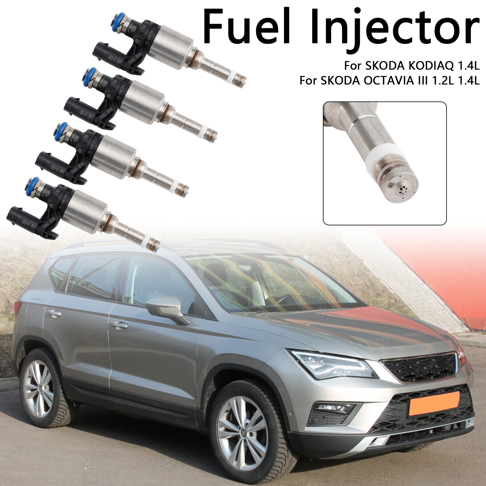 4st bränsleinsprutare 04E906036Q Fit Audi A3 Fit Seat Leon Fit Skoda Fit VW Passat