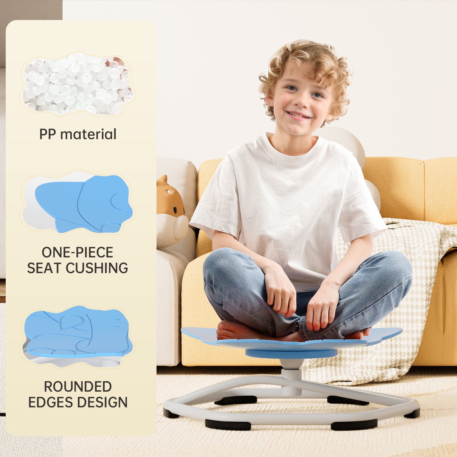 Asseyez-vous + spin 360 ° sensoriel rotation siège pivotant jouet enfants éléphant wobble chaise tabouret