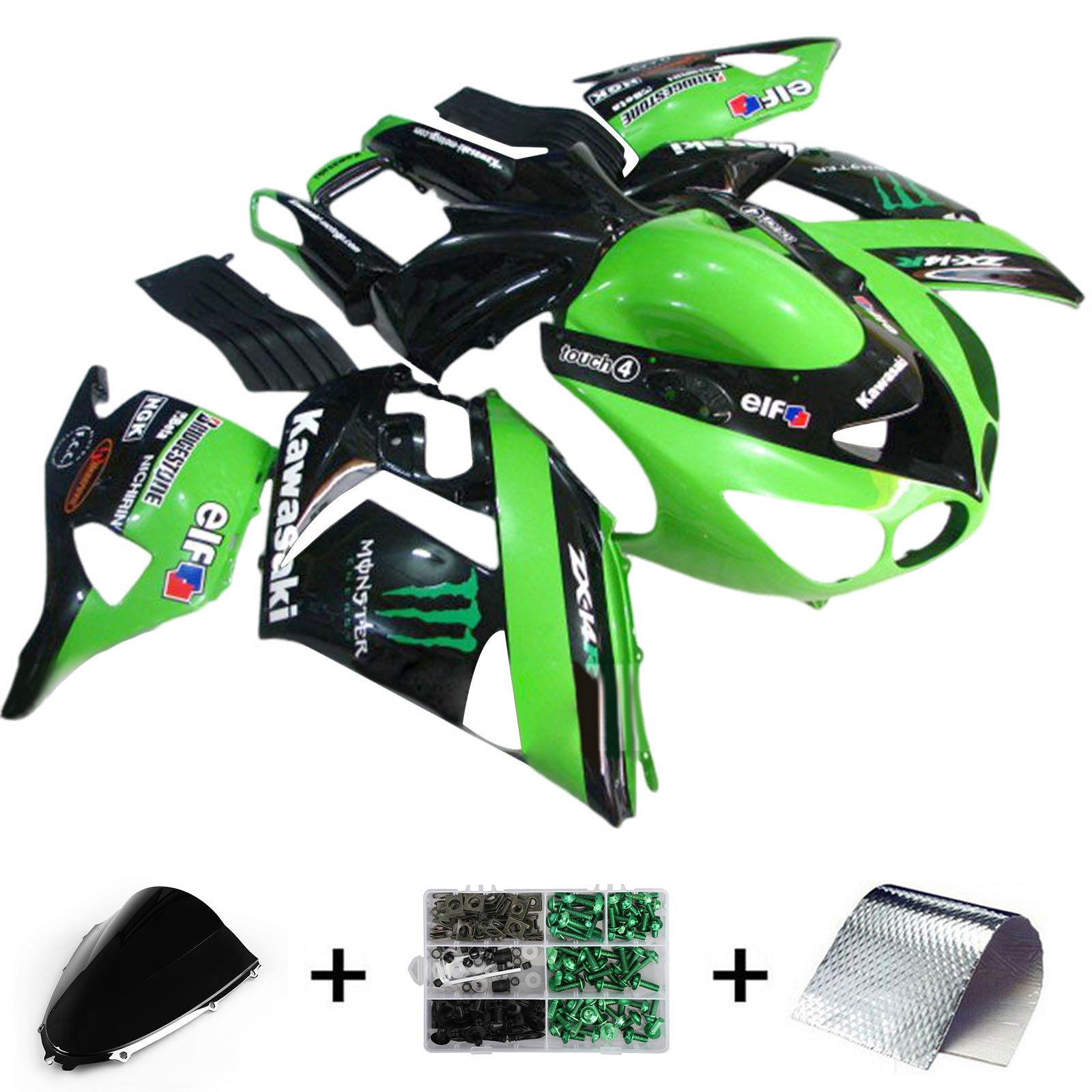 Kit de carénage d'injection Kawasaki ZX14R ZZR1400 2006-2011