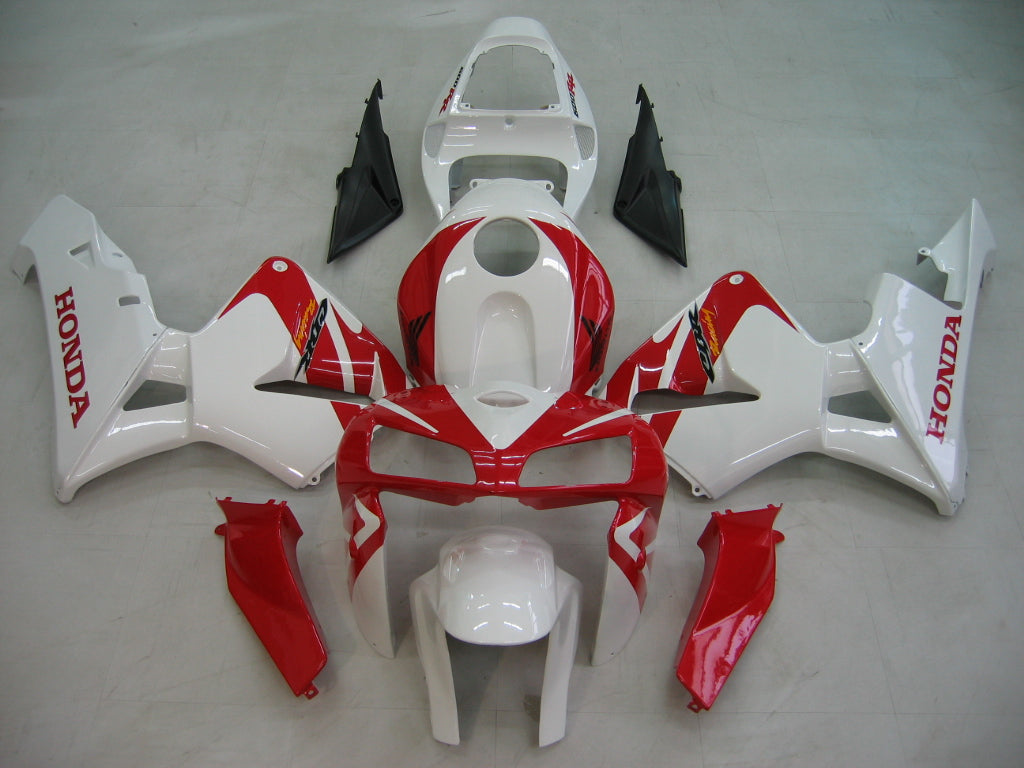 2005-2006 Honda CBR600RR witte en rode CBR Racing stroomlijnkappen algemeen