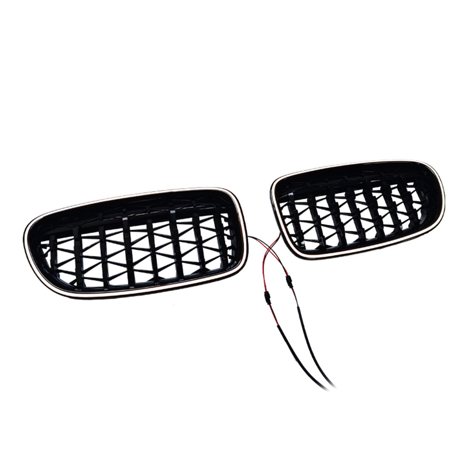 11.2009-02.2017 For BMW 5-Series F11 Touring Gloss Black Kidney Bumper Grill Grille 51137200727 51137200728