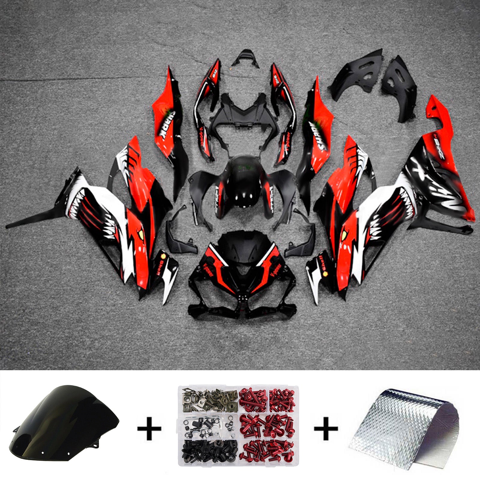Injection Fairing Kit Bodywork Plastic ABS fit For Kawasaki ZX6R 2019-2023