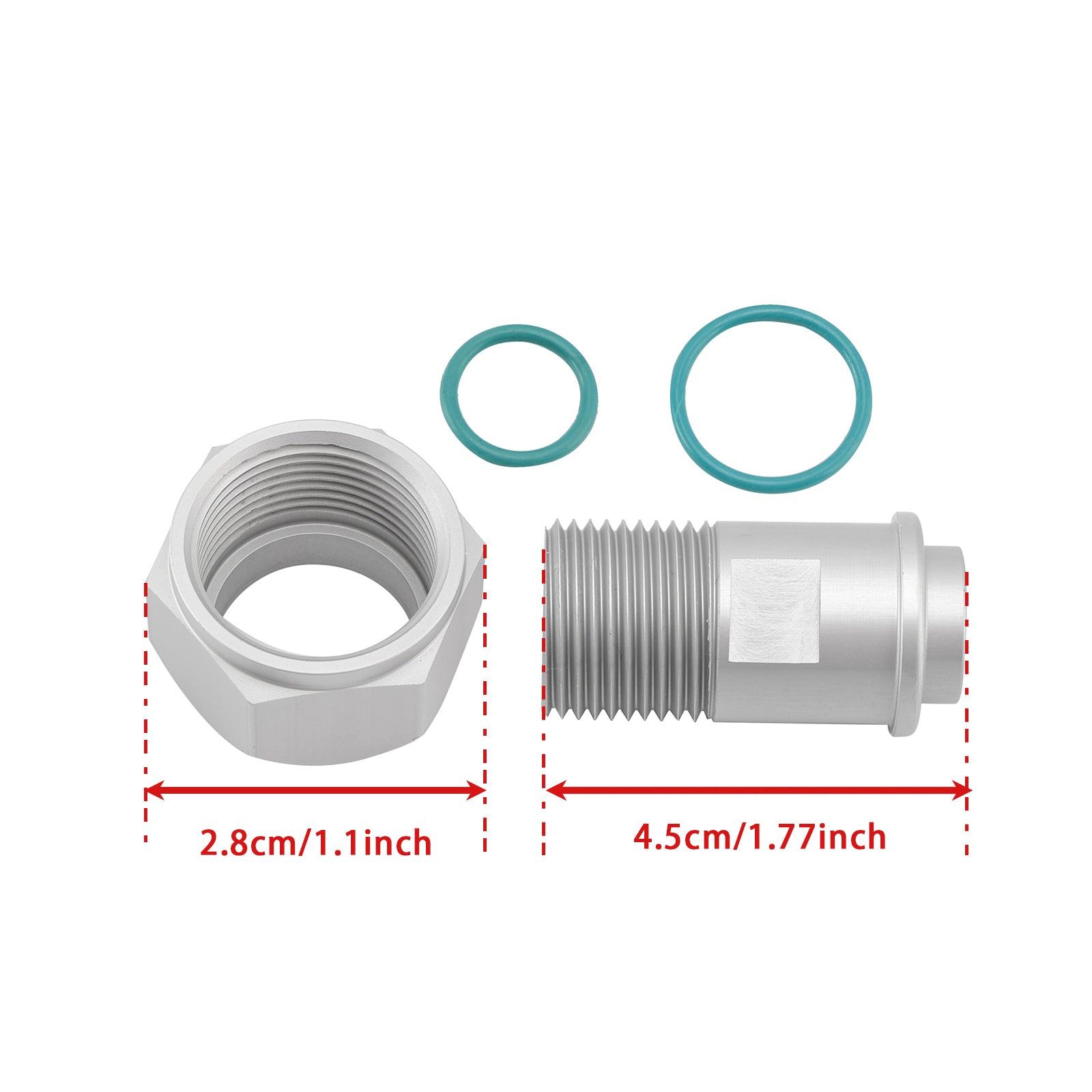 A/C Adapter Fitting #12 (3/4) Female to #10 (5/8) Male Drier Accumulator Hose