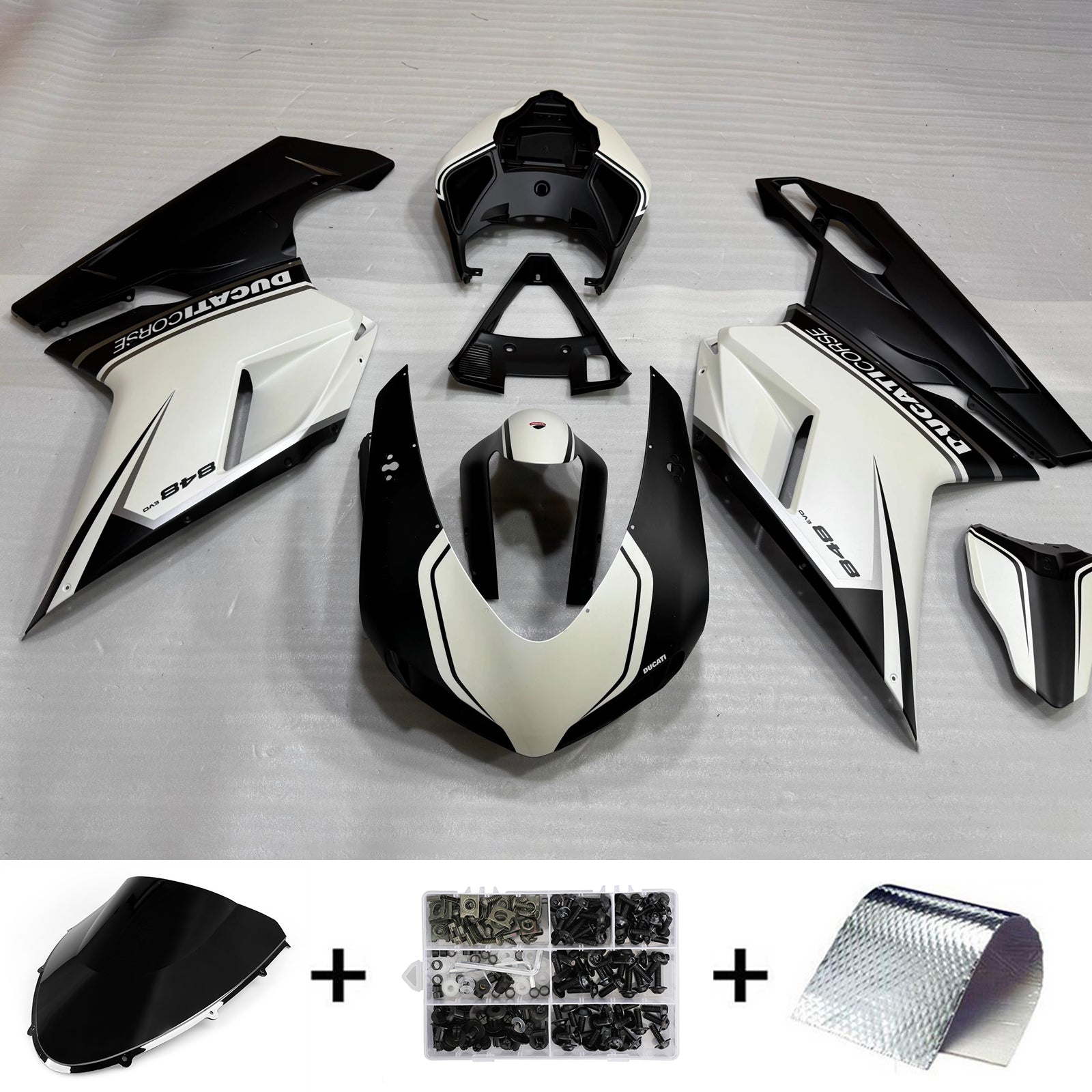 2007-2011 Ducati 1098 1198 848 Kit de carénage Bodywork Abs