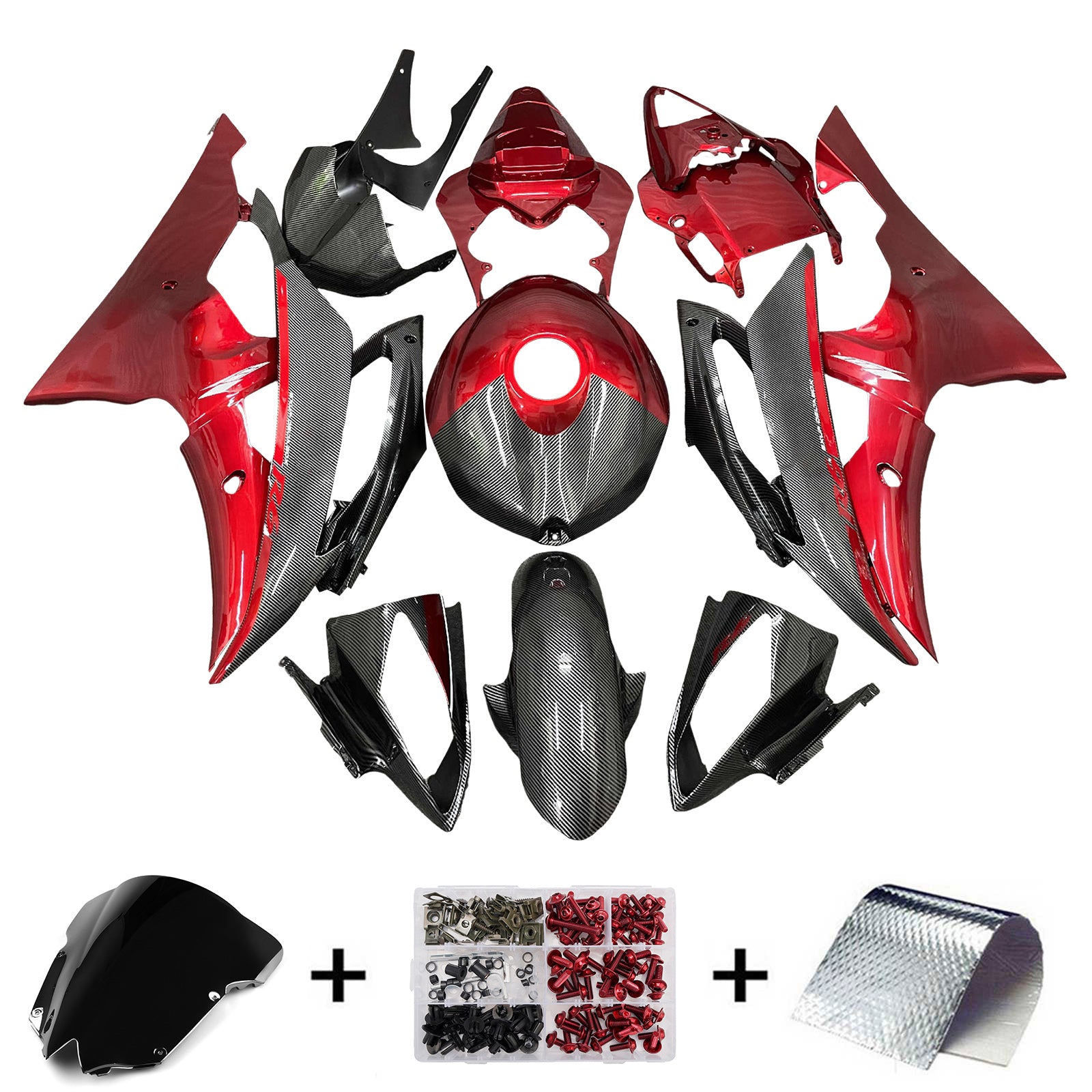 Kit de carénage d'injection carrosserie plastique ABS pour Yamaha YZFR6 YZF-R6 2008-2016