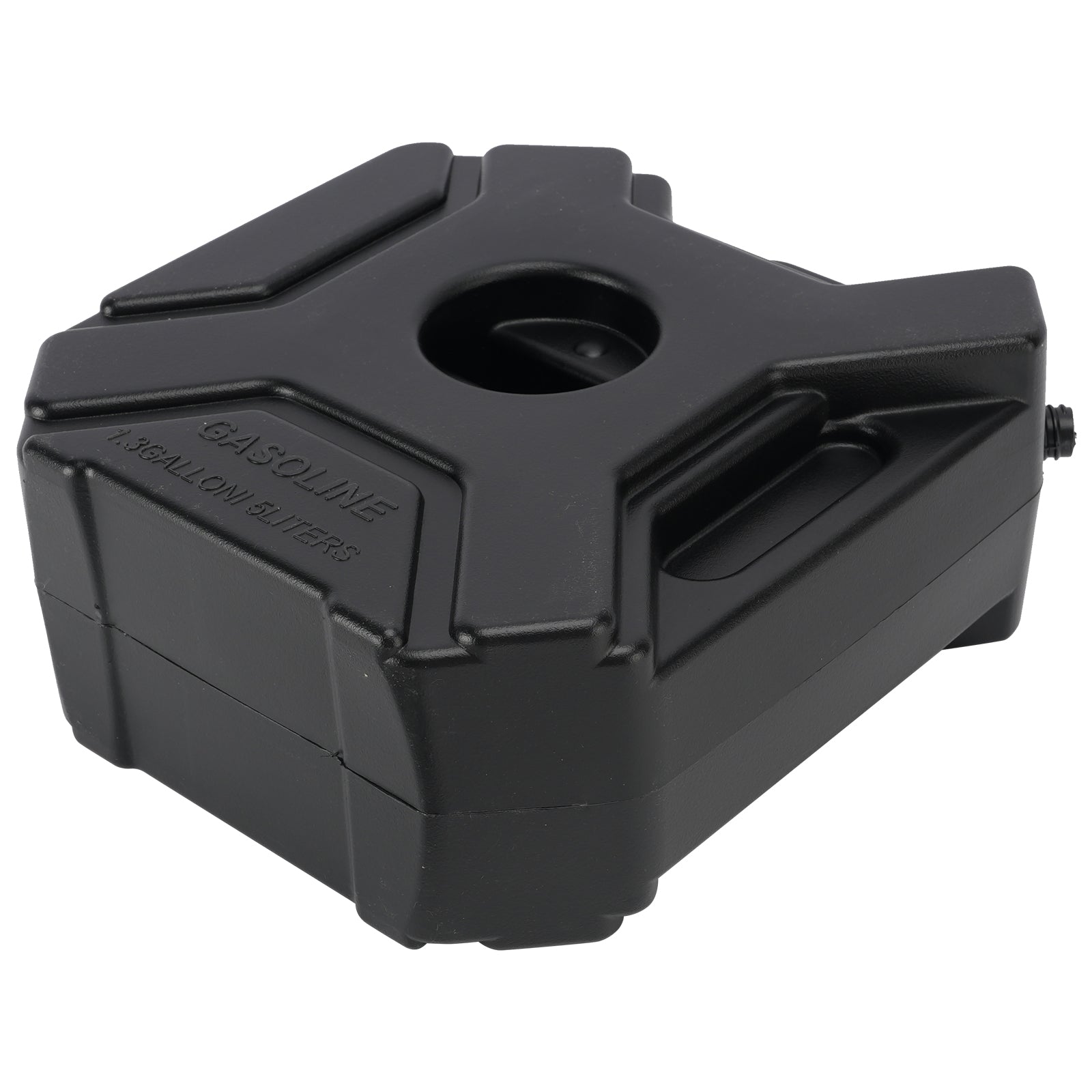 LOCKABLE MOTORCYCLE 5L OIL CAN FUEL CONTAINER RESERVE CANISTER W/HOLDER BLACK