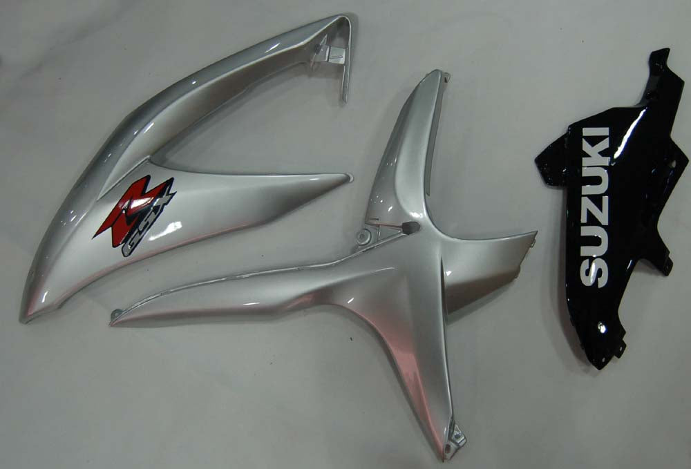 2008-2010 GSXR 600/750 Silver Bodywork Fairing ABS Injection Molded Plastics Set Generic