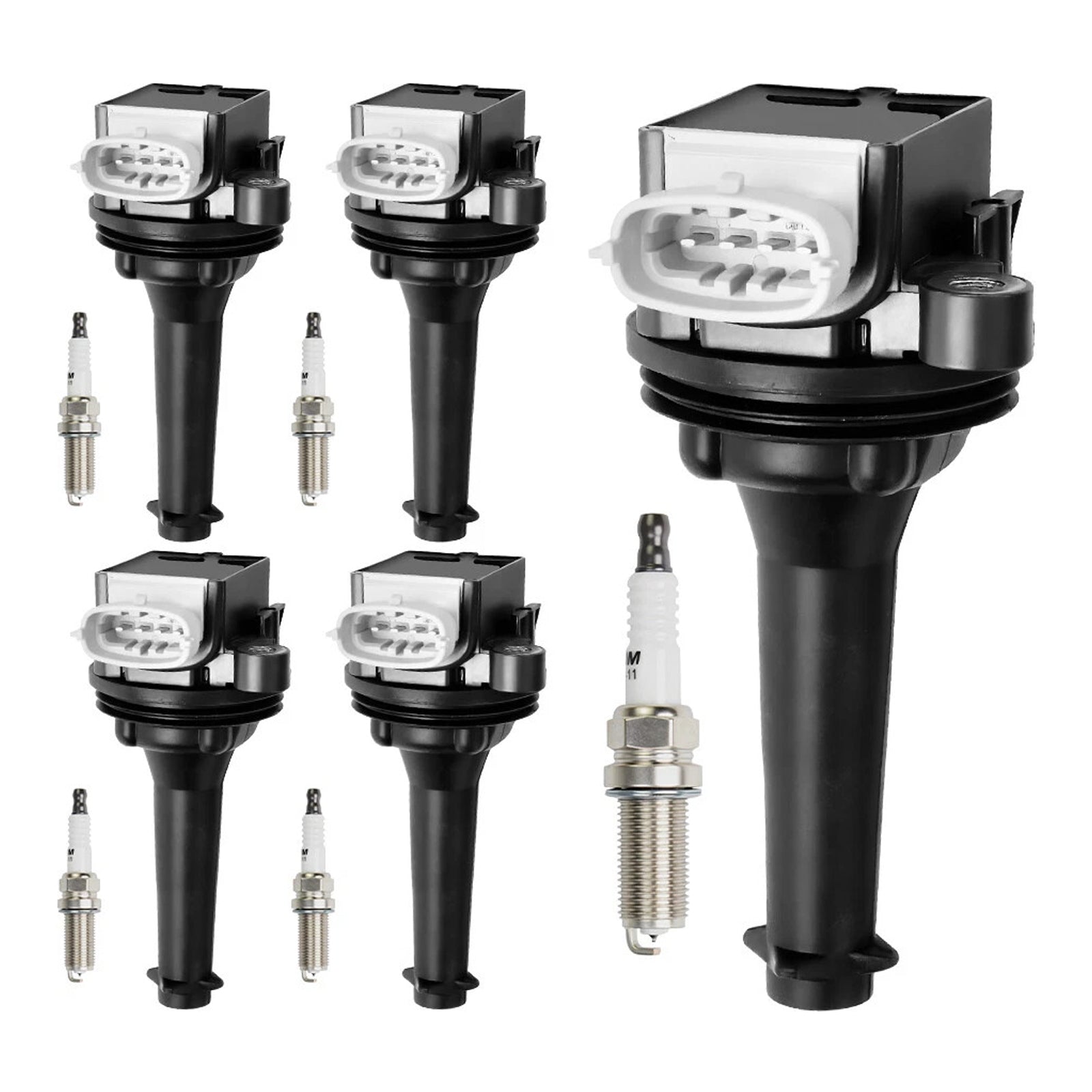 Pack de 5 bobines d'allumage UF517 + bougies d'allumage pour Volvo S60 2,5l L5 2012 – 2016