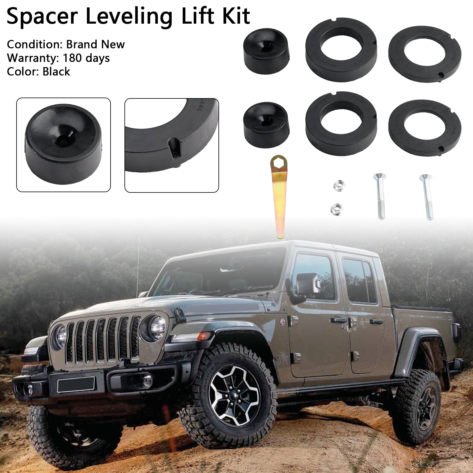 Parte delantera del Jeep Gladiator 2020-2022 1.5" Kit de elevación de nivelación con espaciador 1155300