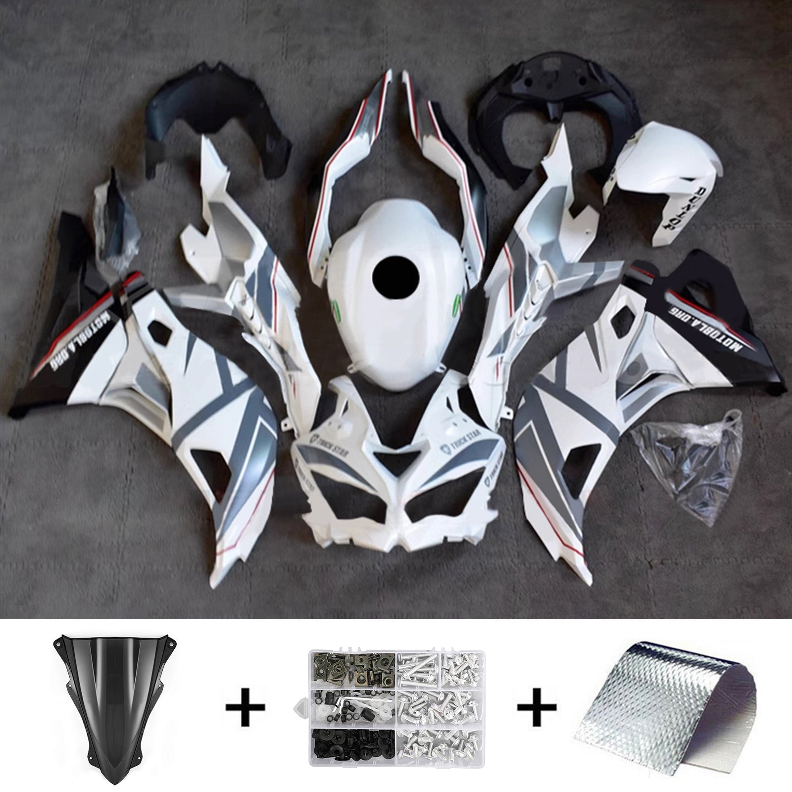 Kit de carénage d'injection Kawasaki Ninja ZX-25R ZX-4R ZX-4RR 2019-2024