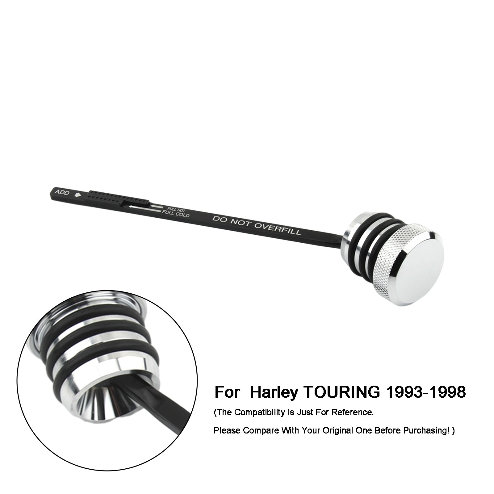 Bouchon de réservoir de jauge d'huile Harley TOURING FLHT FLHS FLTC 1993-1998, bouchon 0710-0002